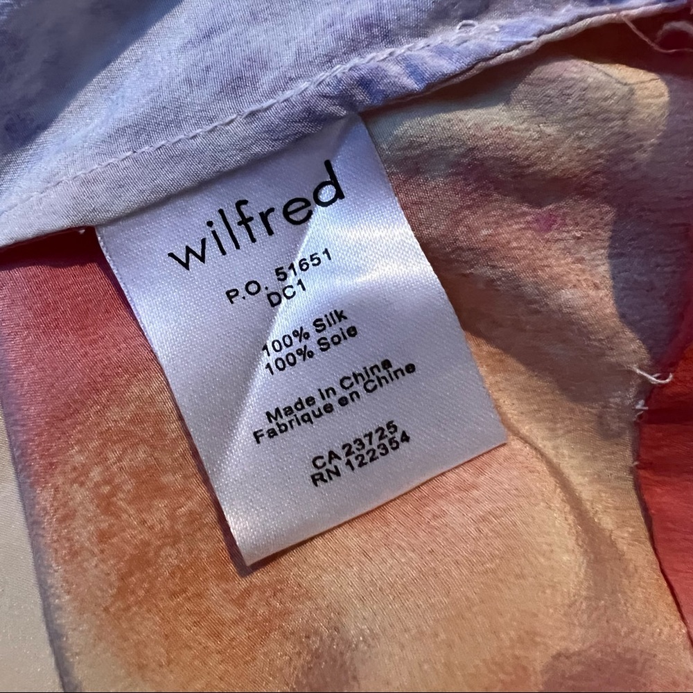 Wilfred | Aritizia Silk Watercolor Sheath Dress - Picture 9 of 11